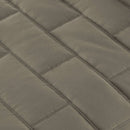 King/Cal King Modern Brick Stitch Microfiber Reversible 3 Piece Comforter Set in Taupe