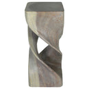 Haussmann Wood Double Twist End Table 12x12x26 in Height Grey Oil