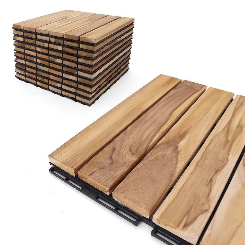 Teak Straight Deck Tiles