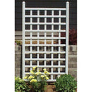 5 Ft White Vinyl Garden Trellis with Classic Lattice Design