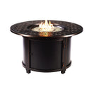 Aluminum 44-in Round Propane Fire Table with Beads, Covers and Lid