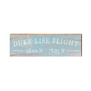 Duke Life Flight Latitude Longitude | Wall Art Print on Real Wood