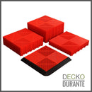 Garage Tile - <b>RED</b> - Interlocking PP Flooring - High End Polypropylene | 100% Recyclable | DECKO <b>DURANTE</b> (15.8" x 15.8" x  0.7" tile)