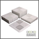 Garage Tile - WHITE - Interlocking PP Flooring - High End Polypropylene | 100% Recyclable | DECKO DURANTE (15.8" x 15.8" x 0.7" tile)