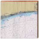Holden Beach, North Carolina Navigational Styled Chart Sqaure Wall Art | Wall Art Print on Real Wood