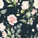 Voguish Dark Wallpaper with Roses