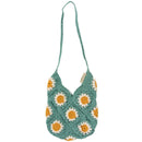 Daisies Crochet Tote Bag  | Everyday Nature-themed Bag | 11" x 13"