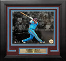 Darick Hall First MLB Home Run Philadelphia Phillies 8" x 10" Framed Blackout Baseball Photo