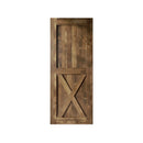 Finished & Unassembled Single X Design Pine Wood Barn Door Without Hardware