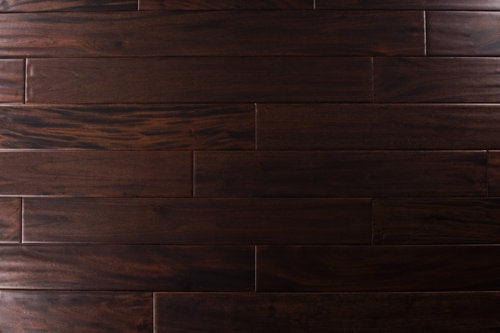 Solid Hardwood Indo Mahogany 4.75" Wide, 52" RL, 3/4" Thick Dark Ebony Smooth Floors - Mazzia Collection product shot wall view
