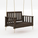 Amish Casual Rockford Daybed Swing Package with Included Cushions, Lounge, Dark Walnut Stain with Clearcoat