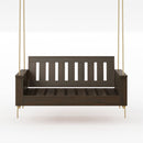 Amish Casual Rockford Daybed Swing Package with Included Cushions, Sofa, Dark Walnut Stain with Clearcoat