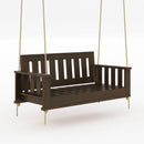 Amish Casual Rockford Daybed Swing Package with Included Cushions, Sofa, Dark Walnut Stain