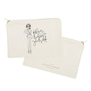 Darling, Believe in Yourself Cotton Canvas Cosmetic Bag