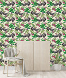Leaves and Butterflies Wallpaper