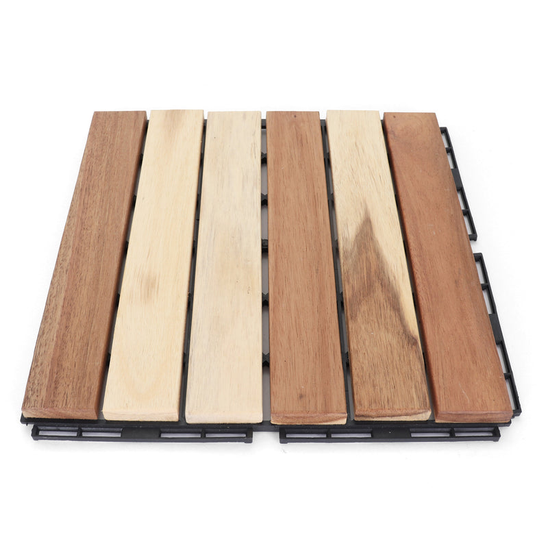 Natural Acacia Straight Deck Tiles