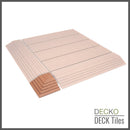 Deck Tile Corner Ramp Edge - for Premium WPC Interlocking Tiles | DECKO (3.1" x 3.1" x 0.8") - (One Piece)