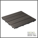 Deck Tiles - Premium WPC Interlocking | DECKO (11.8" x 11.8" x 0.8") - choose color - (One Piece)