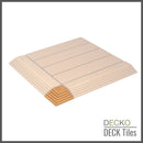 Deck Tile Corner Ramp Edge - for Premium WPC Interlocking Tiles | DECKO (3.1" x 3.1" x 0.8") - (One Piece)