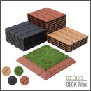 Deck Tiles - Premium WPC Interlocking | DECKO (11.8" x 11.8" x 0.8") - choose color - (One Piece)