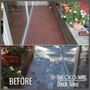 Deck Tiles - Premium WPC Interlocking - BROWN | DECKO (11.8" x 11.8" x 0.8" tile) - (One Piece)