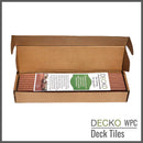 Deck Tiles - Premium WPC Interlocking - BROWN | DECKO (11.8" x 11.8" x 0.8" tile) - (One Piece)