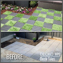 <b>Artificial Grass Tiles</b> - Premium Interlocking Turf | DECKO (11.8" x 11.8" x 0.8" tile) - (One Piece)