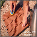 Deck Tiles - Premium WPC Interlocking - BROWN | DECKO (11.8" x 11.8" x 0.8" tile) - (One Piece)