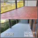 Deck Tiles - Premium WPC Interlocking - BROWN | DECKO (11.8" x 11.8" x 0.8" tile) - (One Piece)