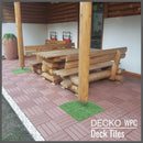 Deck Tiles - Premium WPC Interlocking - BROWN | DECKO (11.8" x 11.8" x 0.8" tile) - (One Piece)