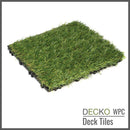 <b>Artificial Grass Tiles</b> - Premium Interlocking Turf | DECKO (11.8" x 11.8" x 0.8" tile) - (One Piece)