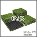 <b>Artificial Grass Tiles</b> - Premium Interlocking Turf | DECKO (11.8" x 11.8" x 0.8" tile) - (One Piece)