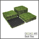 <b>Artificial Grass Tiles</b> - Premium Interlocking Turf | DECKO (11.8" x 11.8" x 0.8" tile) - (One Piece)