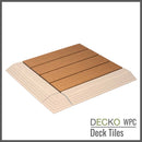 Deck Tiles - Premium WPC Interlocking - TEAK | DECKO (11.8" x 11.8" x 0.8" tile) - (One Piece)