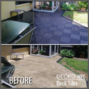 Deck Tiles - Premium WPC Interlocking - CHARCOAL | DECKO (11.8" x 11.8" x 0.8" tile) - (One Piece)