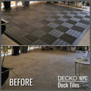 Deck Tiles - Premium WPC Interlocking - CHARCOAL | DECKO (11.8" x 11.8" x 0.8" tile) - (One Piece)