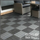 Deck Tiles - Premium WPC Interlocking - CHARCOAL | DECKO (11.8" x 11.8" x 0.8" tile) - (One Piece)