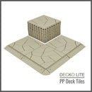 Deck Tiles - BEIGESTONE - Interlocking PP Flooring - High End Polypropylene | 100% Recyclable | DECKO Lite (12" x 12" x 0.78" tile)