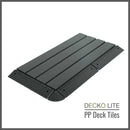 Deck Tiles - <b>GREYSLAT</b> - Interlocking PP Flooring - High End Polypropylene | 100% Recyclable | DECKO Lite - (24" x 12" x 0.78" tile)