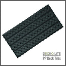 Deck Tiles - <b>GREYSLAT</b> - Interlocking PP Flooring - High End Polypropylene | 100% Recyclable | DECKO Lite - (24" x 12" x 0.78" tile)