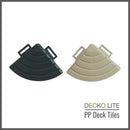Deck Tiles Ramp Edge for Interlocking PP Flooring | DECKO Lite (12" x 2.36" x 0.78") - High End Polypropylene | 100% Recyclable