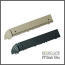 Deck Tiles Corner Ramp Edge for Interlocking PP Flooring | DECKO Lite (2.36" x 2.36" x 0.78") - High End Polypropylene | 100% Recyclable