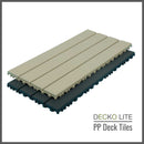 Deck Tiles - <b>GREYSLAT</b> - Interlocking PP Flooring - High End Polypropylene | 100% Recyclable | DECKO Lite - (24" x 12" x 0.78" tile)