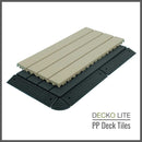 Deck Tiles - BEIGESLAT - Interlocking PP Flooring - High End Polypropylene | 100% Recyclable | DECKO Lite (24" x 12" x 0.78" tile)