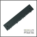 Deck Tiles Corner Ramp Edge for Interlocking PP Flooring | DECKO Lite (2.36" x 2.36" x 0.78") - High End Polypropylene | 100% Recyclable