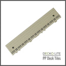 Deck Tiles Ramp Edge for Interlocking PP Flooring | DECKO Lite (12" x 2.36" x 0.78") - High End Polypropylene | 100% Recyclable