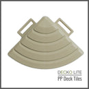 Deck Tiles Ramp Edge for Interlocking PP Flooring | DECKO Lite (12" x 2.36" x 0.78") - High End Polypropylene | 100% Recyclable