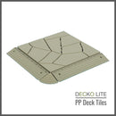 Deck Tiles - BEIGESTONE - Interlocking PP Flooring - High End Polypropylene | 100% Recyclable | DECKO Lite (12" x 12" x 0.78" tile)