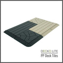 Deck Tiles - <b>GREYSLAT</b> - Interlocking PP Flooring - High End Polypropylene | 100% Recyclable | DECKO Lite - (24" x 12" x 0.78" tile)