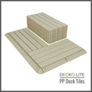 Deck Tiles - BEIGESLAT - Interlocking PP Flooring - High End Polypropylene | 100% Recyclable | DECKO Lite (24" x 12" x 0.78" tile)